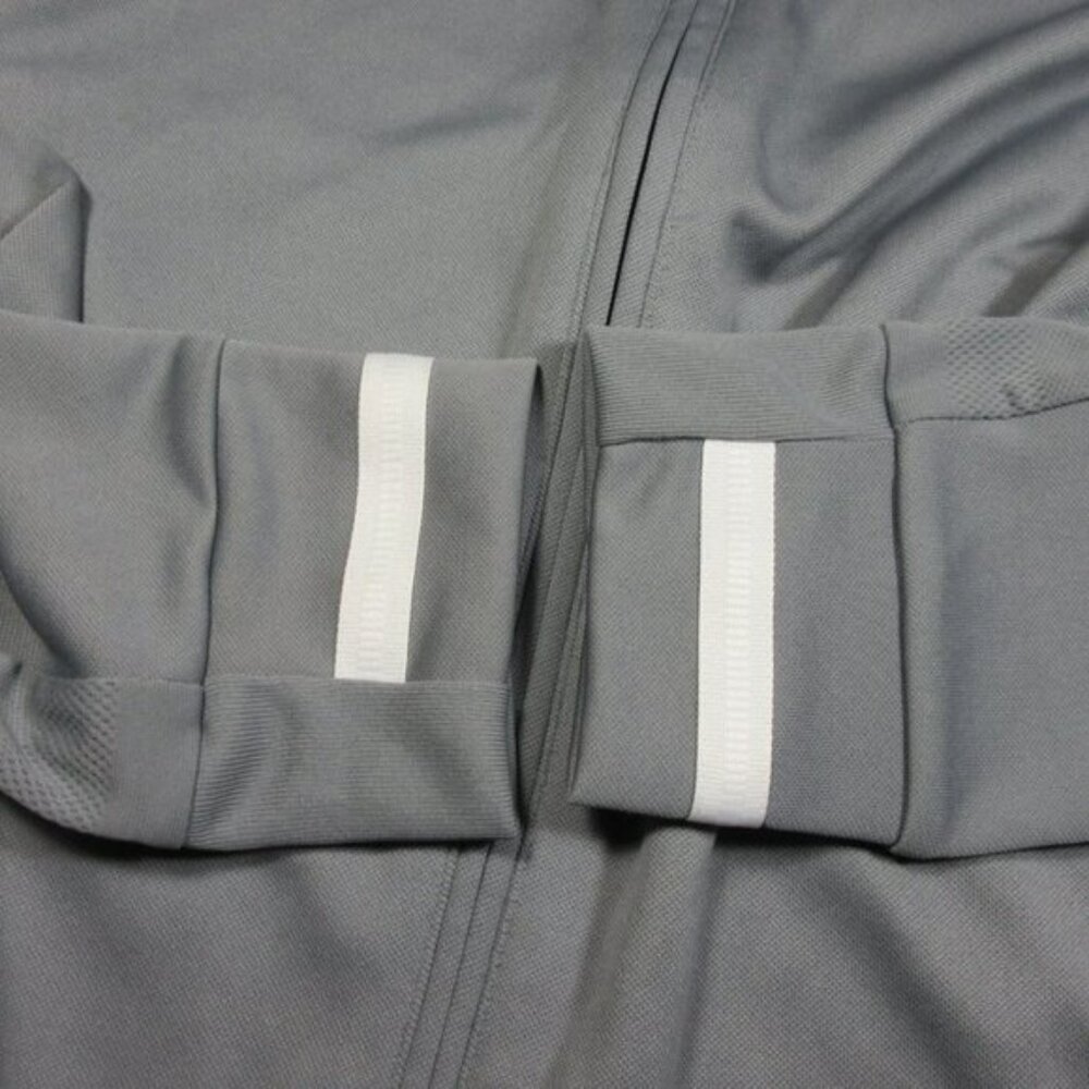 adidas womens gray white Rev full zip ClimaCool warm up athletic jacket M EUC - Picture 7 of 7